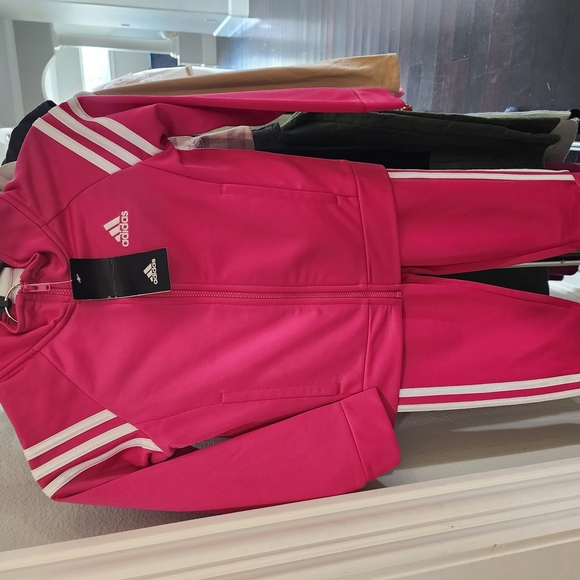 Adidas Kids Pink Jacket And Jogger Set - Picture 2 of 3